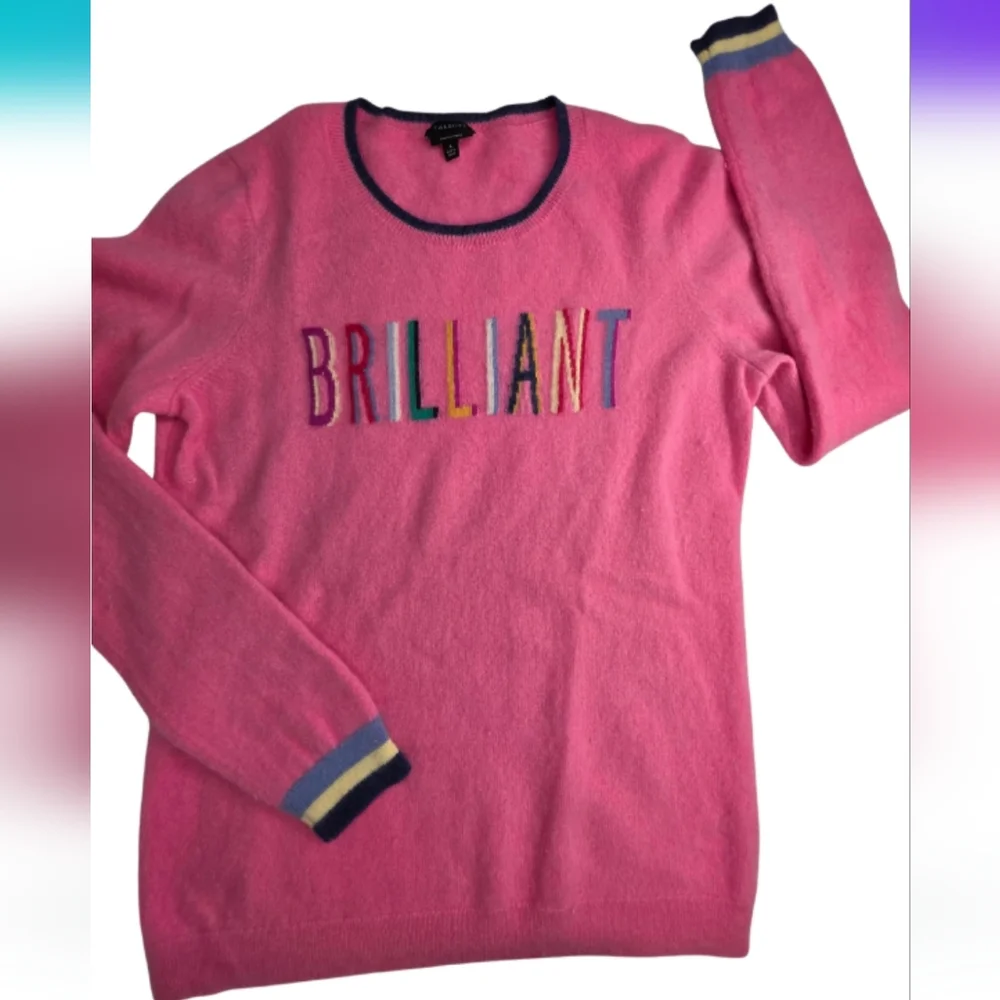 Talbots M Pure Cashmere "Brilliant" Sweater Pink Soft Luxury AT-2514 - Picture 1 of 6